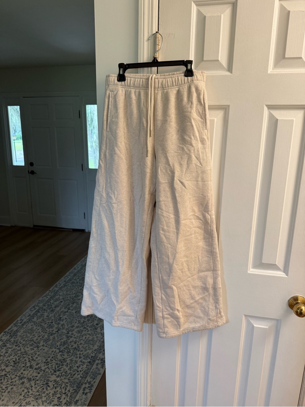 Aerie offline Cream Wide-Leg Drawstring Pants